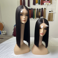 2*6 4*4 13x4 Kim Closure # 1B Lace Frontal Perruque Pour Femmes Noires Blunt Cut SDD Short Vietnamese Bone Straight Bob Perruque