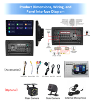 Nouvelle vente chaude, meilleur autoradio Android, unité principale, écran tactile 8 cœurs, 1 Din, commande vocale, audio arrière en option, caméra 360, 4G DSP