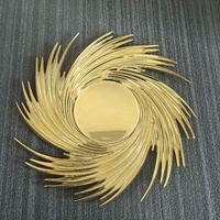 Assiette Ronde Moderne de 13 Pouces en Plastique Écologique Style Européen à Motif Uni pour Maison, Hôtel, Table Décorative Or Argent