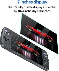 เครื่องเล่นเกมพกพา S M27 หน้าจอ IPS 7.0 นิ้ว ความจุ 64GB พร้อมเกม 20000 เกม ไฟ RGB จอยสติ๊กแบบพกพา เครื่องเล่นเกมวิดีโอพกพาแบบย้อนยุค - Product Image 2