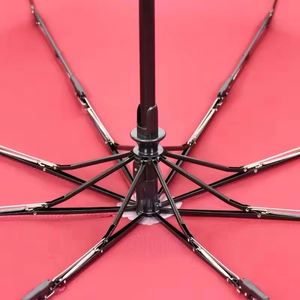 Factory Custom 8K 3Fold Automatic Affordable <b>Windproof</b> Extra Large Pongee <b>Umbrella</b> for Business LOGO, Rain and Sun Protection - Product Image 4