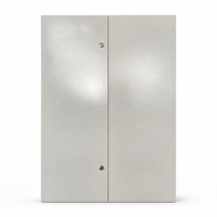 Boîte de distribution extérieure en acier à double porte, murale, étanche IP65, avec pulvérisation thermique et serrure