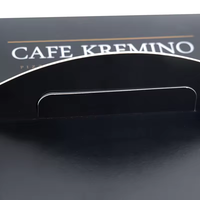 Boîte d'emballage en papier noir, grande et petite, avec poignée, portable, pour pizza, personnalisable, vente en gros