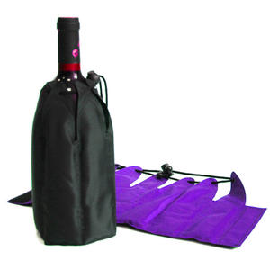 กระเป๋าเก็บความเย็นไวน์รูปทรงเจดีย์ ผ้าโพลีเอสเตอร์แบบมีเชือกผูก สำหรับไวน์แดง ขายดีข้ามประเทศ - Product Image 3