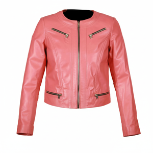 Nueva llegada chaqueta de moda de cuero de alta calidad para mujer nuevo diseño con cremallera Fly Casual manga larga prendas de vestir exteriores femeninas - Product Image 1