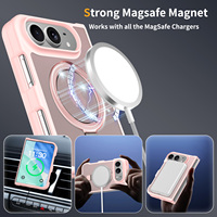 Étui magnétique doux translucide rose mat tendance pour femmes et filles, avec support personnalisé de haute qualité, sensation agréable au toucher, pour iPhone Duo
