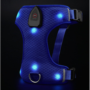 Arnés de malla para perros con luz LED verde intermitente para pasear mascotas - Product Image 3