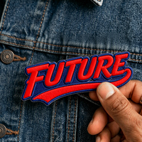 Badge brodé personnalisé en relief 3D de haute qualité, lavable et durable, pour vêtements, logo de marque brodé