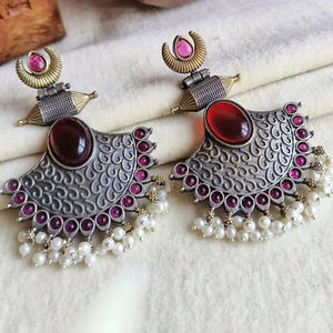 Pendiente oxidado profundo, peso ligero, fácil de usar, las mejores piedras de Monalisa, pendiente colgante oxidado, producto a granel hecho a mano - Product Image 1