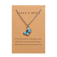 Collier papillon bohème tendance en acier inoxydable pour femmes, bijoux et accessoires Lefeng