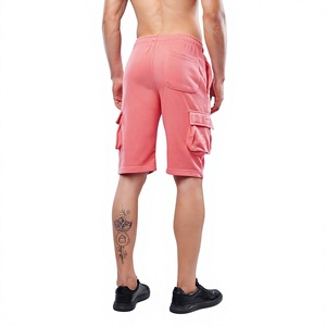 Shorts pour hommes à porter au quotidien, tissu doux et léger, taille à cordon de serrage, coupe décontractée, bas de tenue d'été, logo personnalisé, marque privée - Product Image 4