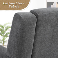 Fauteuil d'appoint moderne en tissu avec coussin confortable et rembourré pour petits espaces, chambre/salon, pieds en bois massif