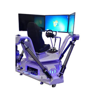 Simulateur de réalité virtuelle de course automobile avec plateforme de mouvement à 6 degrés de <span class=keywords><strong>liberté</strong></span>, 3 écrans intérieurs, machine de jeu en métal, divertissement éducatif - Product Image 2