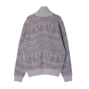 2025 Logo personnalisé Oem & Odm hiver mode Logo personnalisé hommes surdimensionné coton Jacquard motif pull en tricot ample pour hommes - Product Image 3