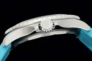 Reloj de Lujo para Hombre con Correa Azul Claro, Acero Inoxidable, Fecha Automática, Eta 2824, Bisel Estriado, Movimiento Mecánico Automático - Product Image 6