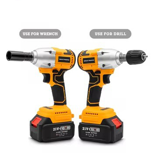 Hilda 21V Portable Cordless Screwdriver Rechargeable High <b>Torque</b> Brushless Lithium Impact Wrench <b>Sets</b> for Car Repair Brushless W - Product Image 4
