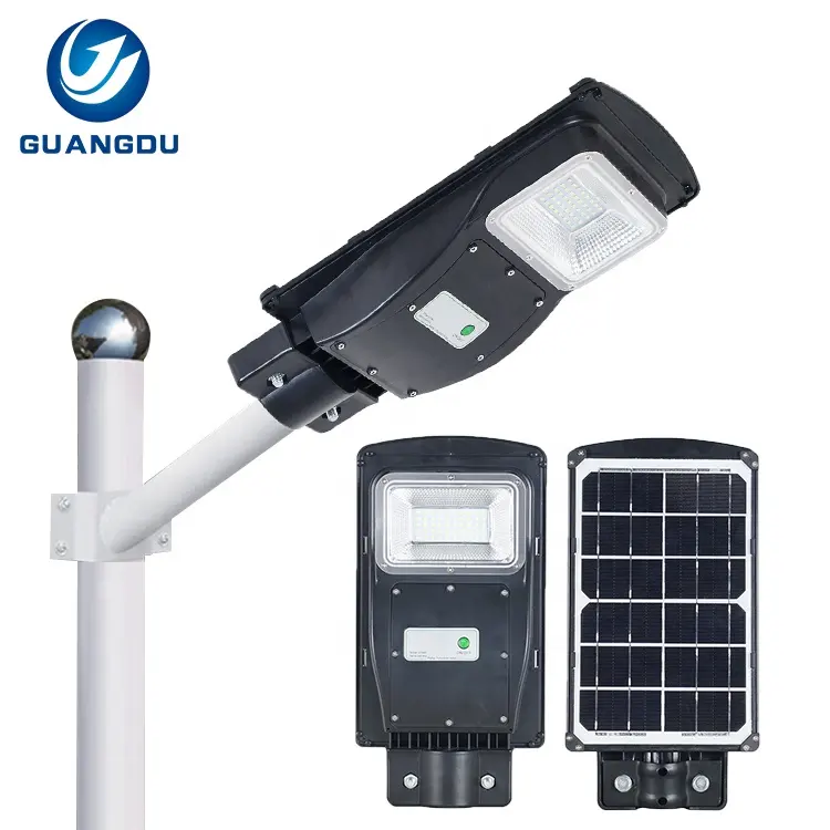 High Lumen Motion Sensor Ip65กันน้ำกลางแจ้ง20 40 60วัตต์ Integrated Solar Led Street Light ราคา