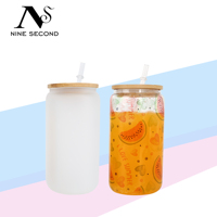 Mugs à Sublimation colorés et glacés, 16oz, pour conception de Souvenirs de bière, gobelets en verre, vente en gros, 1 pièce