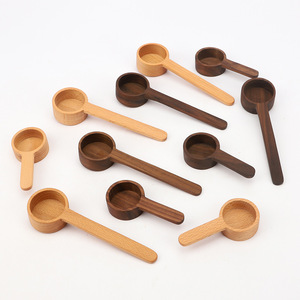 Respetuoso con el medio ambiente, logotipo personalizado, haya, nuez, leche en polvo, té, cuchara medidora, cuchara de café de madera para cocina - Product Image 1