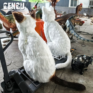 Estatua de gato de simulación <span class=keywords><strong>3D</strong></span> hecha a mano de alta calidad Modelo de Metal interior para Centro Comercial Área Pública Aeropuerto guardería disponible para - Product Image 3