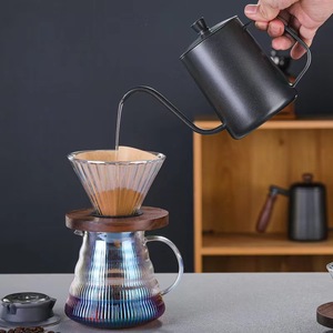 Ensemble cafetière à filtre, pot à café de 500 ml avec filtre à goutte en verre, élégant filtre à café en verre, <span class=keywords><strong>carafe</strong></span> en verre - Product Image 4