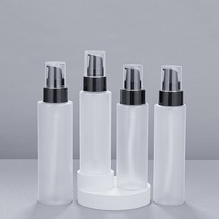 Bouteilles vides givrées de luxe de 100ml 120ml 150ml 200ml bouteilles de lotion cosmétique en plastique PET bouteilles de pulvérisation