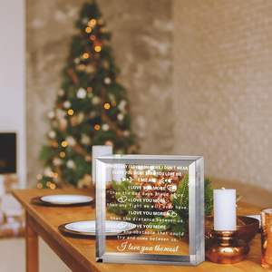 Placa Acrílica Yulejo My Man <span class=keywords><strong>para</strong></span> el Día de San Valentín, Diseño de Corazón Grabado con la Frase 'Te Amo', Regalo <span class=keywords><strong>para</strong></span> Novio, Esposo, Comprometido, Cumpleaños - Product Image 2