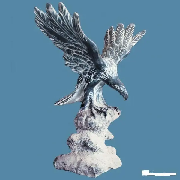 China Im Freien Garten Dekorative Leben Größe Marmor Landschaftsbau Stein Carving Eagles Statue Skulpturen