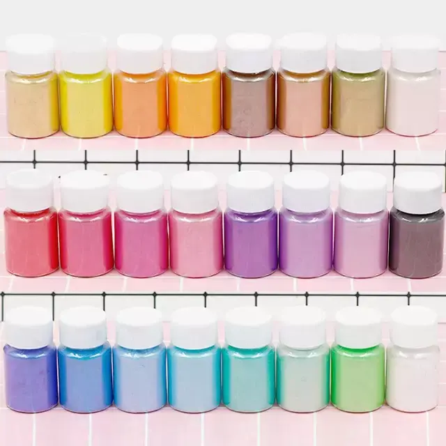 More than 50 different mica color 100% pure mica pigment powder