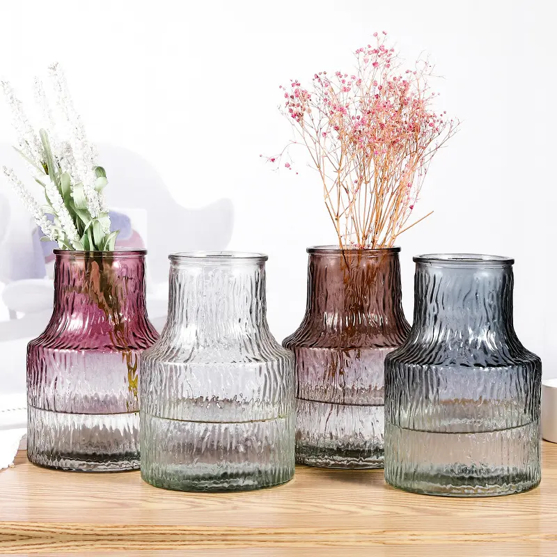 Nordic Light Luxury Glass Vase Flower Bottle For Home Decoration Party Wedding