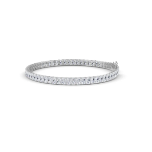 Bracelet en or blanc avec diamant de laboratoire radiant, unisexe, conçu pour un charme gracieux, une mode sophistiquée, un bijou de luxe époustouflant - Product Image 5
