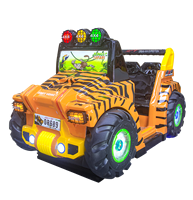 MSKY Machine de jeu vidéo de course automobile pour enfants, à monnayeur, tout-terrain, en fibre de verre, pour usage intérieur, équipement de divertissement familial