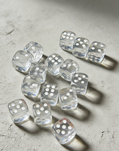 Acrylic Crystal Clear Round Corner Six Sided Dice Creative <b>Mahjong</b> Game Theme for Bar Supplies Tabletop Gaming Dice <b>Set</b> - Product Image 1