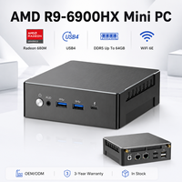 AMD Ryzen 9 8945HS Mini PC 8 Core 16 Thread dengan Radeon 780M, PC Ringkas dengan Dual HDMI USB4 dan LAN 2.5G untuk Bisnis