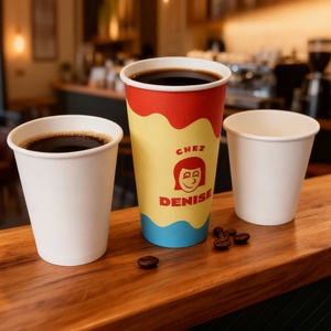 Sunshie Custom logo Printed Eco Friendly Recycle Disposable Hot Drink Tea Cardboard <b>Takeaway</b> <b>Coffee</b> Paper Cup with Lid - Product Image 4