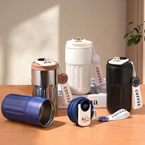 Tazza da viaggio personalizzata termica isolata sottovuoto in acciaio inossidabile con <span class=keywords><strong>Display</strong></span> a Led con coperchio per bambini - Product Image 2