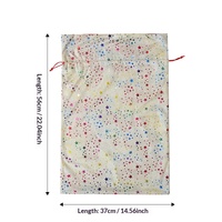 Nouveau sac cadeau de Noël en velours hollandais avec étoiles à cinq branches estampées or, design coloré de style européen et américain