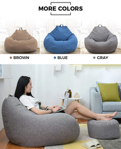 <span class=keywords><strong>Housse</strong></span> <span class=keywords><strong>de</strong></span> pouf en tissu polyester bon marché, forme poire, pour fauteuil inclinable et canapé <span class=keywords><strong>de</strong></span> salon - Product Image 2