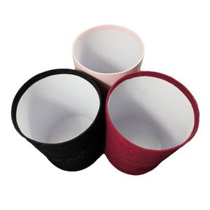 Scatola di cappelli di fiori di lusso in velluto e cilindro rotondo per la scatola regalo di rose conservate elegante per la conservazione di Bouquet con Display floreale - Product Image 4