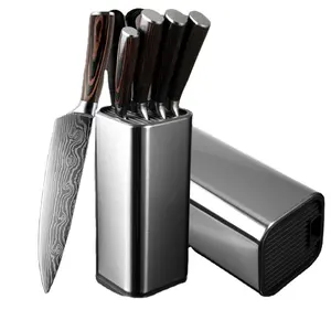 XITUO bıçak seti mutfak profesyonel paslanmaz çelik keskin bıçaklar tutucu makas et dilimleme yardımcı Cleaver