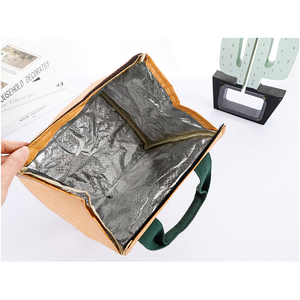 Sac fourre-tout thermique lavable <span class=keywords><strong>2023</strong></span> Offres Spéciales marron durable 20L avec doublure Tyvek sac à lunch isolé haute capacité - Product Image 5