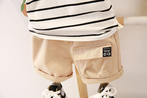 Ropa Deportiva Informal para Niños, Conjunto de Camiseta de Manga Corta para Niños, Conjuntos de Camisetas y Pantalones con Rayas - Product Image 6