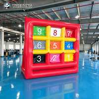 Jeu de football gonflable Tic Tac Toe Yuetong 2,5 m – 3 en ligne – Cible à neuf points – Pour enfants et adultes – Location pour fêtes – Vente en gros