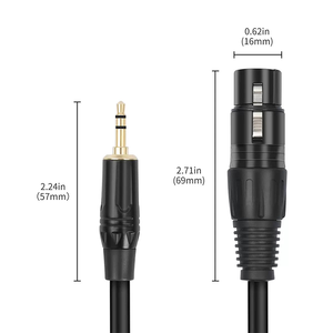 Cavo da 3,5 mm a <span class=keywords><strong>XLR</strong></span>, <span class=keywords><strong>XLR</strong></span> Femmina a Jack Maschio da 3,5 mm, Cavo Microfono Stereo 3 Pin <span class=keywords><strong>XLR</strong></span> a TRS, Cavo <span class=keywords><strong>Aux</strong></span> a <span class=keywords><strong>XLR</strong></span> Compatibile per Altoparlante - Product Image 3