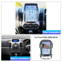 Reproductor de Navegación GPS para Automóvil con Pantalla Táctil Android 4+64G, TV RGB, 1 Año de Garantía, para Ford Ranger 2011-2015 F250, 12 Pulgadas