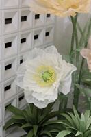 Fleur géante artificielle de pavot en organza faite à la main, couleur personnalisée pour mariage, vitrine, événement, aménagement paysager, Saint-Valentin, Pâques