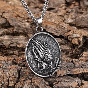 Eady to Ship elieligious hhristian aiaith editate Rosary atattoo raraiying ANDS endants ecklace for Men omen - Product Image 2