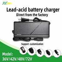 Chargeur de vélo électrique HAOXING 60V 3A, adaptateur d'alimentation pour batterie au lithium, vélo électrique/trottinette, prise de sortie LED rouge/verte, certifié CE/FCC