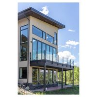 Balustrade en verre de style minimaliste, garde-corps transparent résistant à la corrosion pour la protection des patios extérieurs