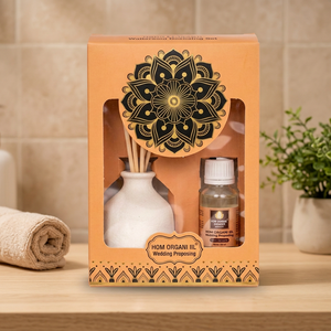 Wedding Proposing Reed <b>Diffuser</b> Set <b>Ceramic</b> Vase With Essential Oil Luxury Gift Box Packaging - Product Image 3